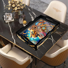 Load image into Gallery viewer, Acrylic Animals Rectangular Diamond Decorative Serving Tray for Countertop Decor