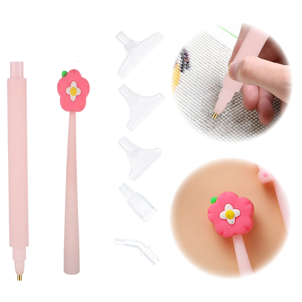 Cartoon Diamond Painting Pen Diamond Art Drill Pen with 6 Pen Tips DIY Supplies