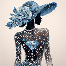 Load image into Gallery viewer, Diamond Painting - Partial Special Shaped - Elegant Lady (30*30CM)