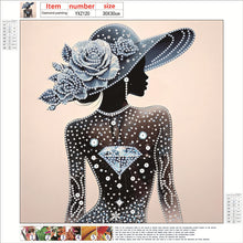 Load image into Gallery viewer, Diamond Painting - Partial Special Shaped - Elegant Lady (30*30CM)