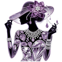 Load image into Gallery viewer, Diamond Painting - Partial Special Shaped - Elegant Lady (30*30CM)