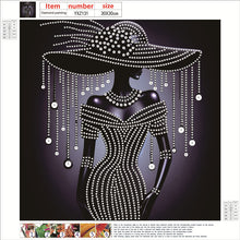 Load image into Gallery viewer, Diamond Painting - Partial Special Shaped - Elegant Lady (30*30CM)