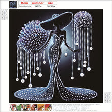 Load image into Gallery viewer, Diamond Painting - Partial Special Shaped - Elegant Lady (30*30CM)