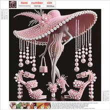 Load image into Gallery viewer, Diamond Painting - Partial Special Shaped - Elegant Lady (30*30CM)