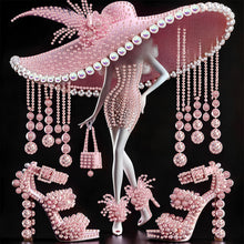 Load image into Gallery viewer, Diamond Painting - Partial Special Shaped - Elegant Lady (30*30CM)