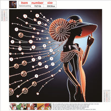 Load image into Gallery viewer, Diamond Painting - Partial Special Shaped - Elegant Lady (30*30CM)