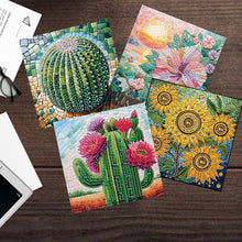 Load image into Gallery viewer, 6PCS DIY Diamond Art Greeting Cards Creative Birthday Card Kit Gifts (Flower)