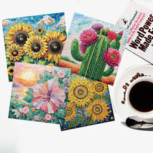 Load image into Gallery viewer, 6PCS DIY Diamond Art Greeting Cards Creative Birthday Card Kit Gifts (Flower)