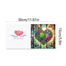 Load image into Gallery viewer, 6PCS DIY Diamond Art Greeting Cards Creative Birthday Card Kit Gifts (Heart)