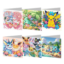 Load image into Gallery viewer, 6PCS DIY Diamond Art Greeting Cards Creative Birthday Card Kit Gifts (Cartoon)