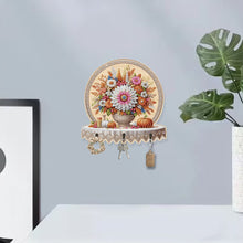 Load image into Gallery viewer, Wooden Bouquet Vase Diamond Art Craft Wall Hooks A Row of 3 Hooks for Beginners