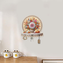Load image into Gallery viewer, Wooden Bouquet Vase Diamond Art Craft Wall Hooks A Row of 3 Hooks for Beginners