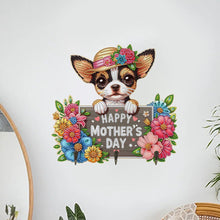 Load image into Gallery viewer, Wooden Chihuahua DIY Diamond Art Craft Wall Hooks A Row of 3 Hooks for Beginners