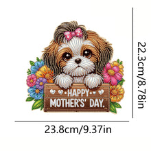 Load image into Gallery viewer, Wooden King Charles Cavalier DIY Diamond Art Craft Wall Hooks A Row of 3 Hooks