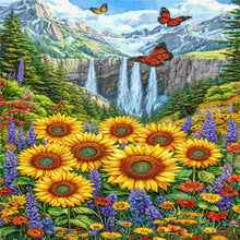 Load image into Gallery viewer, Diamond Painting - Full Round - Waterfall And Flowers (40*70CM)