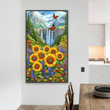 Load image into Gallery viewer, Diamond Painting - Full Round - Waterfall And Flowers (40*70CM)