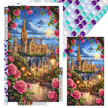 Load image into Gallery viewer, Diamond Painting - Full Round - Flowers And Castle (40*70CM)