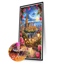 Load image into Gallery viewer, Diamond Painting - Full Round - Flowers And Castle (40*70CM)