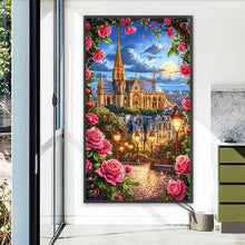 Load image into Gallery viewer, Diamond Painting - Full Round - Flowers And Castle (40*70CM)