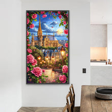 Load image into Gallery viewer, Diamond Painting - Full Round - Flowers And Castle (40*70CM)