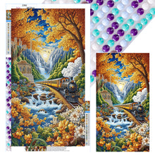 Load image into Gallery viewer, Diamond Painting - Full Round - Train Under Autumn Leaves (40*70CM)