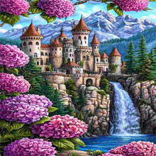 Load image into Gallery viewer, Diamond Painting - Full Round - Castle And Waterfall (40*70CM)