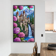 Load image into Gallery viewer, Diamond Painting - Full Round - Castle And Waterfall (40*70CM)