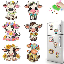 Load image into Gallery viewer, 6Pcs Acrylic Animals Diamond Painting Refrigerator Magnet for Fridge Whiteboards