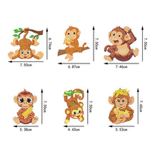 Load image into Gallery viewer, 6Pcs Acrylic Animals Diamond Painting Refrigerator Magnet for Fridge Whiteboards