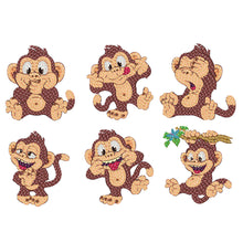 Load image into Gallery viewer, 6Pcs Acrylic Animals Diamond Painting Refrigerator Magnet for Fridge Whiteboards