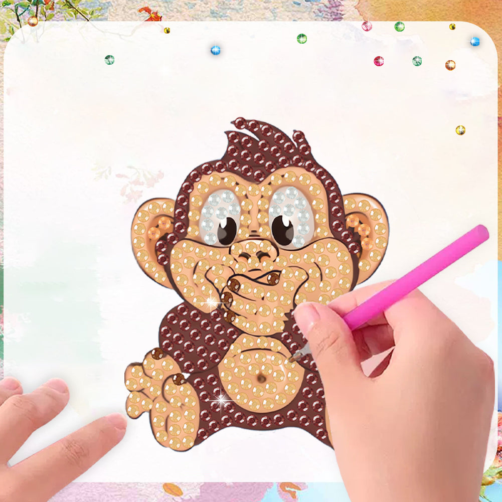 6Pcs Acrylic Animals Diamond Painting Refrigerator Magnet for Fridge Whiteboards