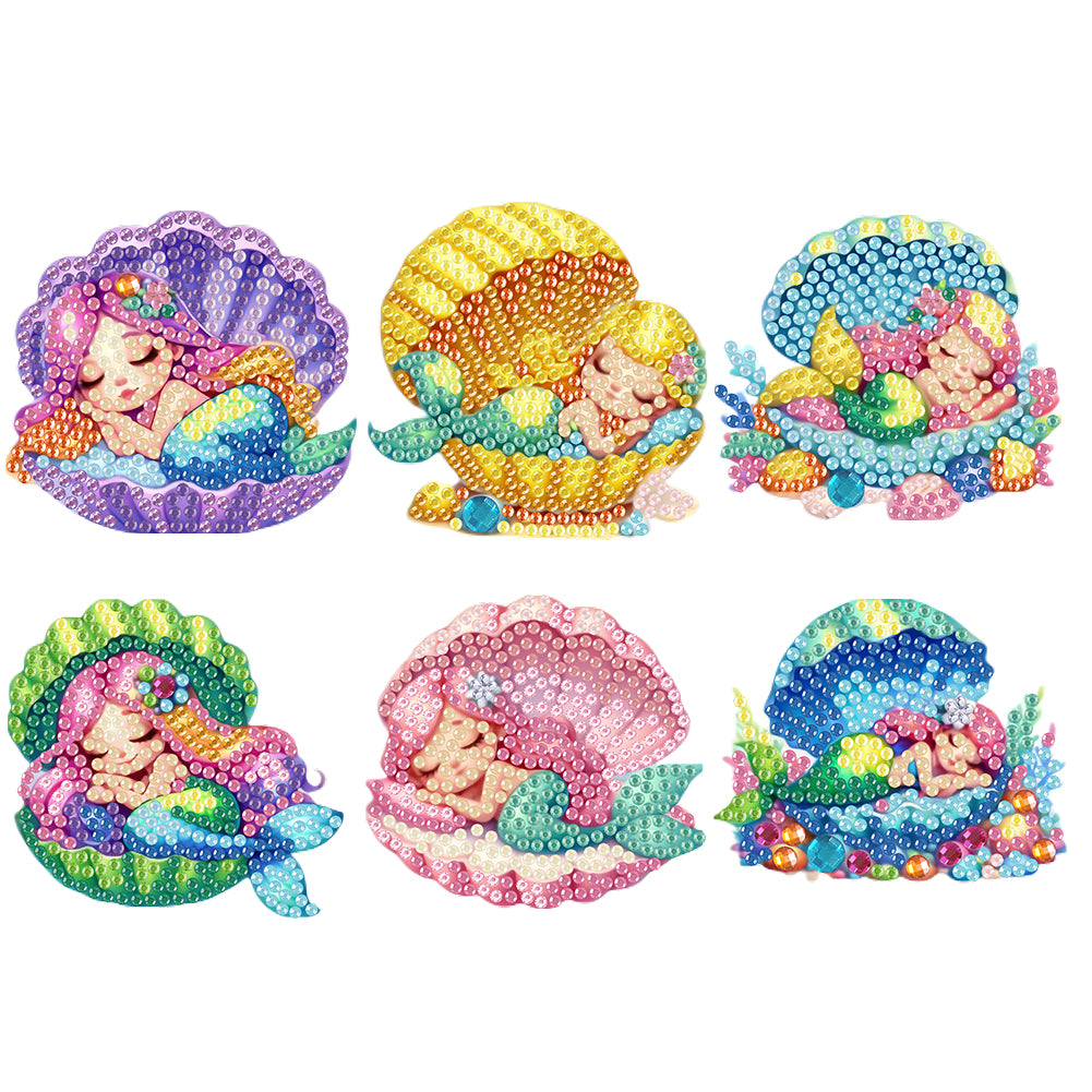 6Pcs Acrylic Animals Diamond Painting Refrigerator Magnet for Fridge Whiteboards