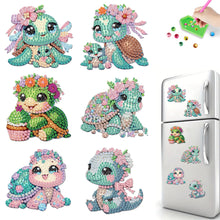 Load image into Gallery viewer, 6Pcs Acrylic Animals Diamond Painting Refrigerator Magnet for Fridge Whiteboards