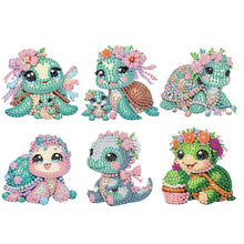 Load image into Gallery viewer, 6Pcs Acrylic Animals Diamond Painting Refrigerator Magnet for Fridge Whiteboards