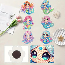 Load image into Gallery viewer, 6Pcs Acrylic Animals Diamond Painting Refrigerator Magnet for Fridge Whiteboards