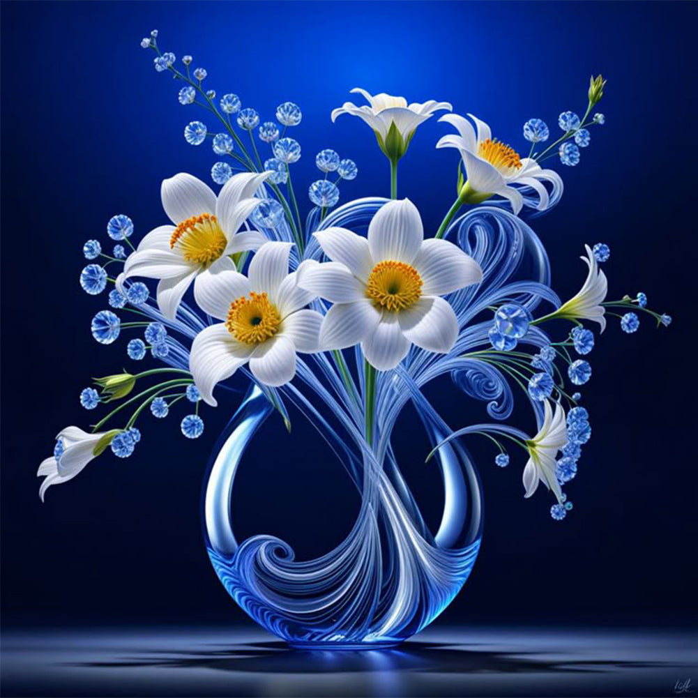 Diamond Painting - Full Round - Glow-In-The-Dark Flowers (30*30CM)