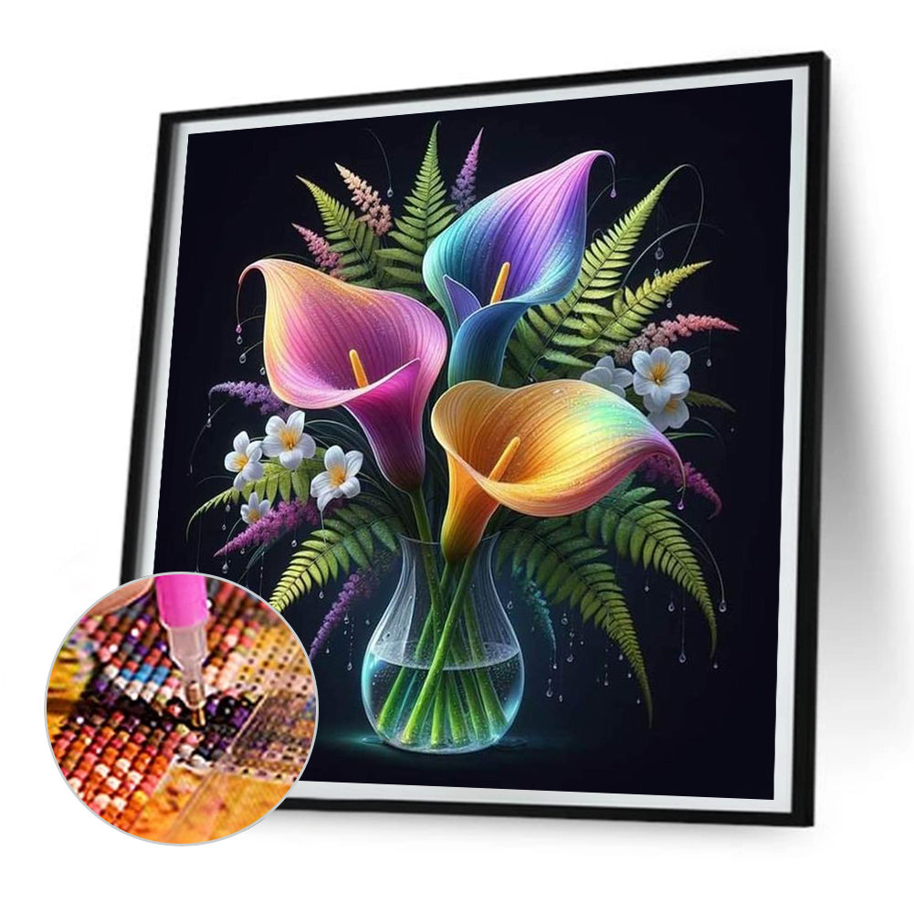 Diamond Painting - Full Round - Glow-In-The-Dark Flowers (30*30CM)