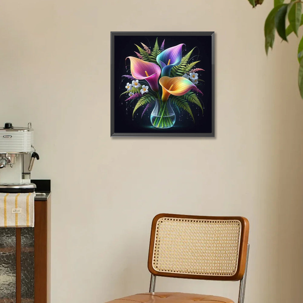 Diamond Painting - Full Round - Glow-In-The-Dark Flowers (30*30CM)