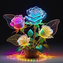 Load image into Gallery viewer, Diamond Painting - Full Round - Glow-In-The-Dark Roses (30*30CM)