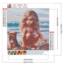 Load image into Gallery viewer, Diamond Painting - Full Round - Girl And Dog (40*40CM)