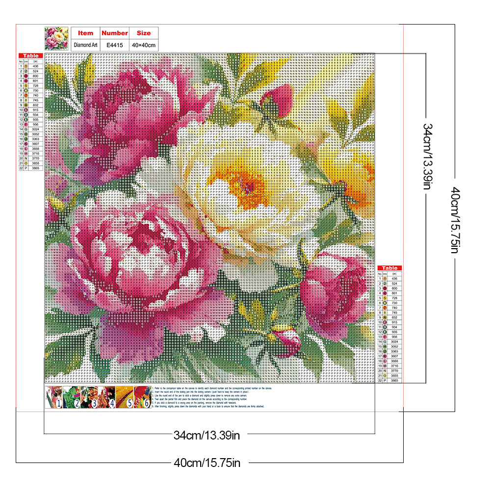 Diamond Painting - Full Round - Flower (40*40CM)