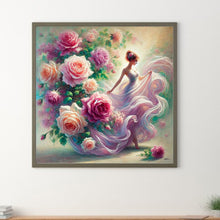 Load image into Gallery viewer, Diamond Painting - Full Round - Girl And Flower (40*40CM)