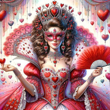 Load image into Gallery viewer, Diamond Painting - Full Round - Red Masked Girl (40*40CM)