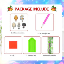 Load image into Gallery viewer, 5Pcs Diamond Painting Refrigerator Magnets Diamond Art Kits for Adults (Cat B)