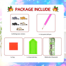 Load image into Gallery viewer, 5Pcs Diamond Painting Refrigerator Magnets Diamond Art Kits for Adults (Cat C)