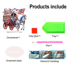 Load image into Gallery viewer, Acrylic Special Shape Independence Day Carriage Diamond Painting Ornament