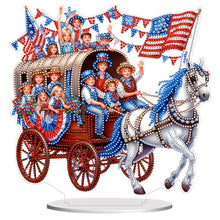 Load image into Gallery viewer, Acrylic Special Shape Independence Day Carriage Diamond Painting Ornament
