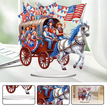 Load image into Gallery viewer, Acrylic Special Shape Independence Day Carriage Diamond Painting Ornament