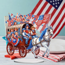 Load image into Gallery viewer, Acrylic Special Shape Independence Day Carriage Diamond Painting Ornament