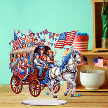 Load image into Gallery viewer, Acrylic Special Shape Independence Day Carriage Diamond Painting Ornament